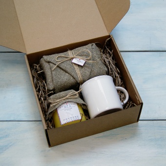 Подарочный набор Бодрый с керамической кружкой #12-3